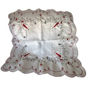 Christmas Tablecloth 32 x 32" New Card Table Size